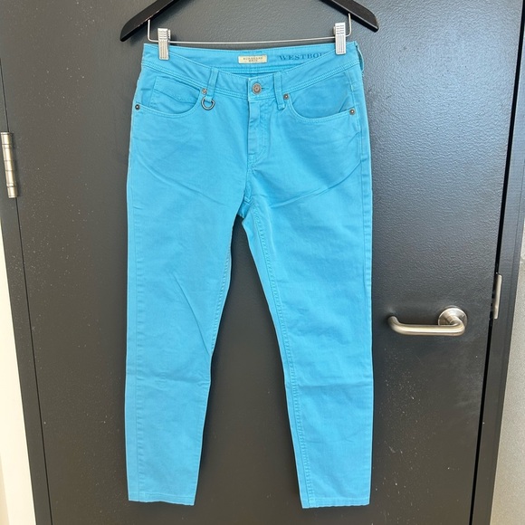 Burberry Brit Sz 27  Blue Cropped Ankle Jeans Slim Fit EUC - Picture 2 of 14